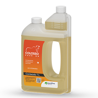 Colosso Pour On 1 Litro Ouro Fino Carrapatos Bernes e Moscas