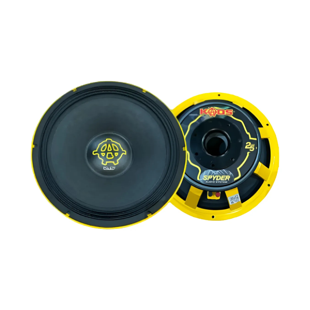Woofer 12 Spyder Kaos 2.5 1250w Rms 4 Ohms Som Automotivo Preto
