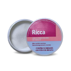 Lenço Removedor De Esmalte Em Discos Ricca 32un Sem Acetona