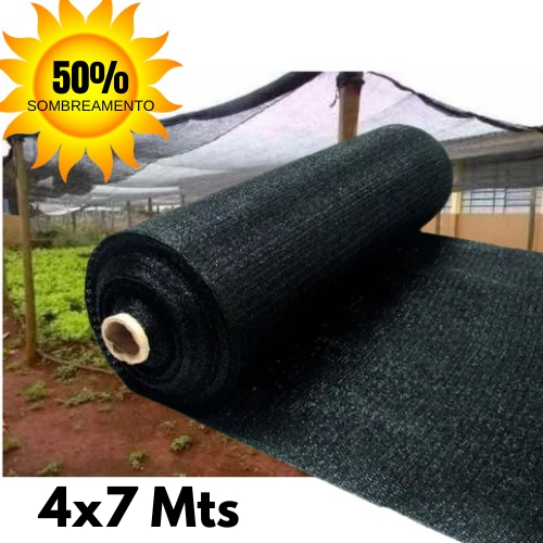 Sombrite 50% 4x7 Metros Tela Sombreamento para Horta Orquidário Jardim Estufa Proteção Resistente