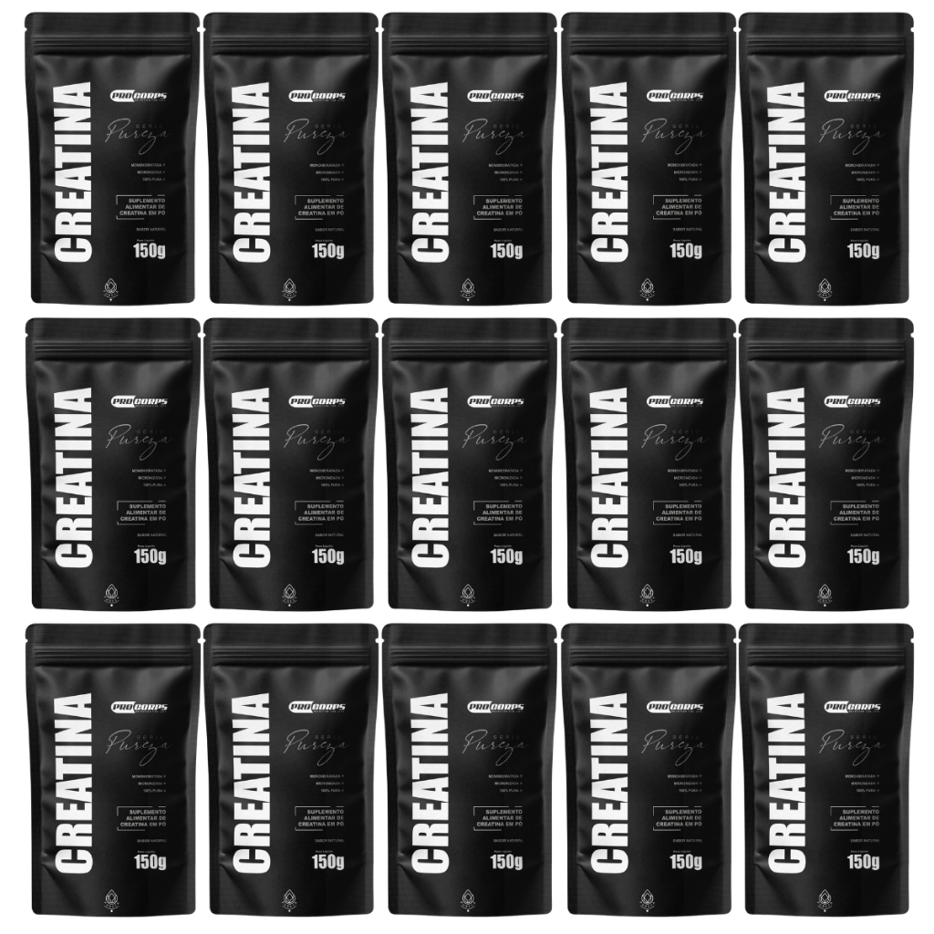 15 Creatinas pura refil 150g Aumento de Força Ganho de Massa Muscular