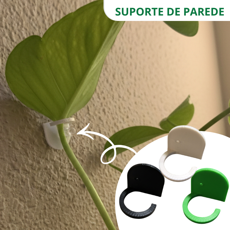 Kit 6 Clipes Suporte para Plantas de Parede e Teto