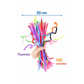 CHENILLE HASTE 30 CM -100 UNIDADES em Oferta na Shopee