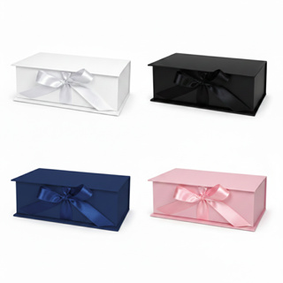 Kit 4 Caixas cartonadas 15x10x5cm modelo livro com fecho de fita de cetim em Oferta na Shopee