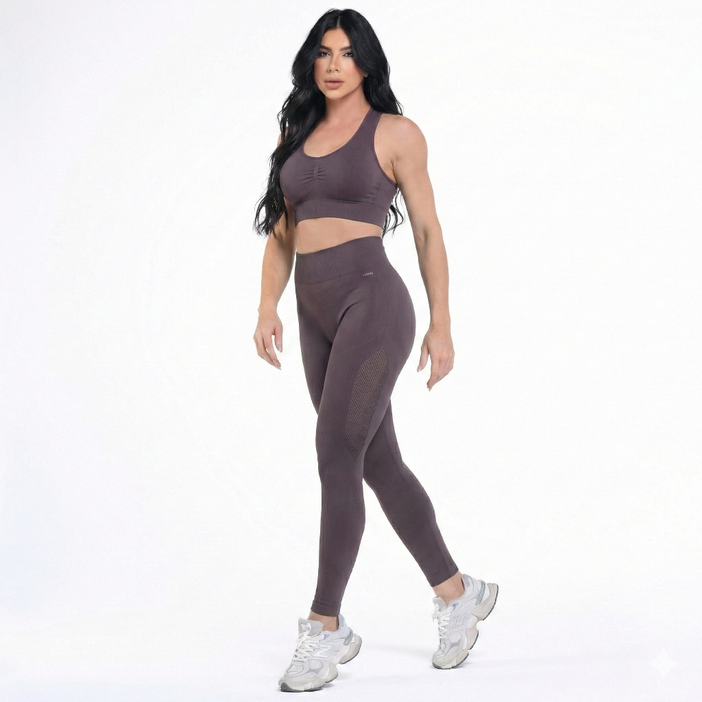 Conjunto Selene Feminino Academia Top e Legging Empina Bumbum Fitness em Oferta na Shopee