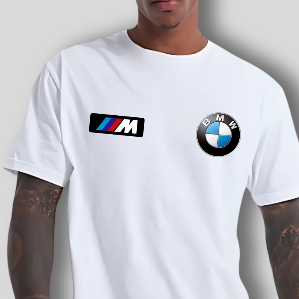 Camiseta Masculina Esportiva Estampada BMW Motorsport Unissex Camisa Leve e Confortavel Macio