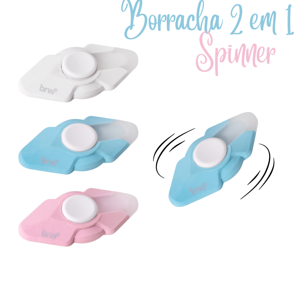 Borracha Escolar 2 Em 1 Spinner em Oferta na Shopee