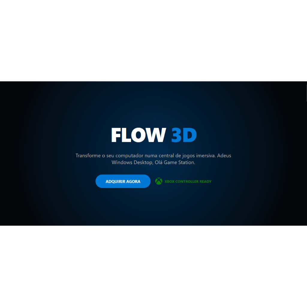 Sistemas de jogos Flow 3D launcher , computador ou notebook.