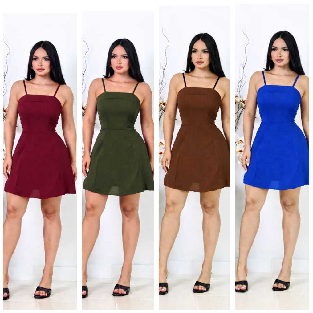 Macaquinho Shortsaia Duna com bojo em Oferta na Shopee