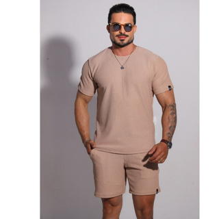 Conjunto Masculino Texturizado Premium em Oferta na Shopee