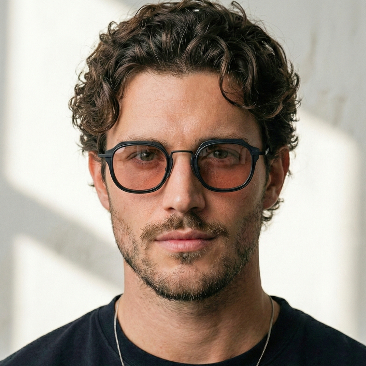 Oculos de Sol Hexagonal Preto Fosco Lentes Rose Premium Classico Vintage Tendencia uv400 Masculino em Oferta na Shopee