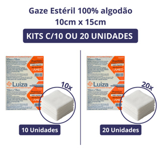 10 ou 20 Unidades Gaze Estéril Algodonada Luiza 10x15cm Tipo Zobec - America em Oferta na Shopee