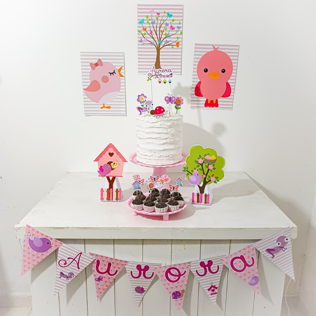 Kit Festa Jardim Encantado Personalizado Só Um Bolinho Festa em Casa Aniversário Infantil adulto Mesversário