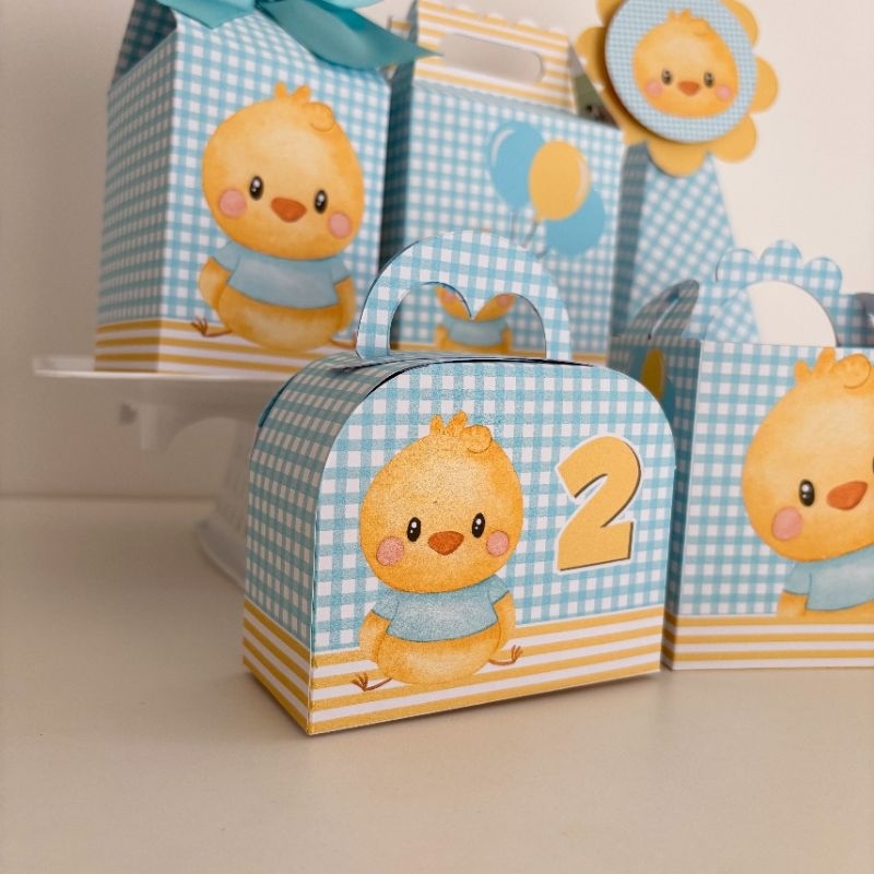 Lembrancinha Pintinho amarelinho - Centro de mesa - kit festa - Personalizados fazendinha.