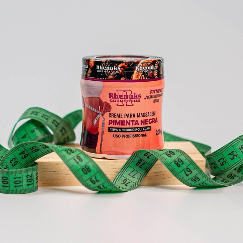 Rhenuks Pimenta Negra - Gel Creme para Massagem Redução de Medidas 200g