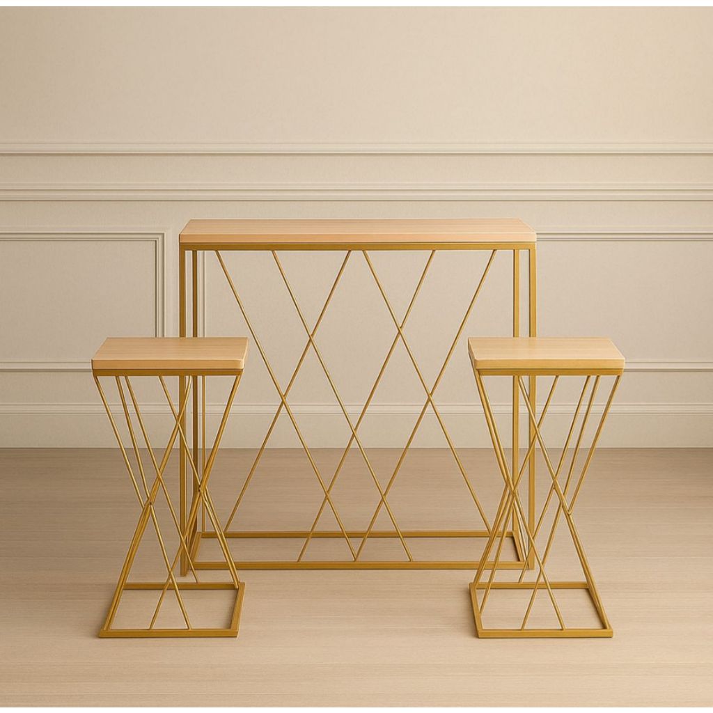 kit De Mesa Treliça Dourada 1G e 2 P Com 3 Peças Decoração Festa em Oferta na Shopee