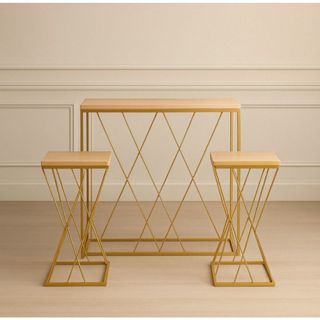 kit De Mesa Treliça Dourada 1G e 2 P Com 3 Peças Decoração Festa em Oferta na Shopee