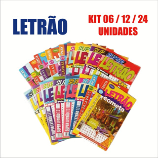 Kit com 06 / 12 / 24 - Revistas Passatempo - Caça Palavras Letrão - Sortidas em Oferta na Shopee