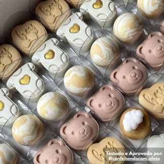 Kit 2 Modeladores Ejetores Ursinho e Roupinha para Brigadeiro, Massa, Doce e Biscoito com 4 peças em Oferta na Shopee