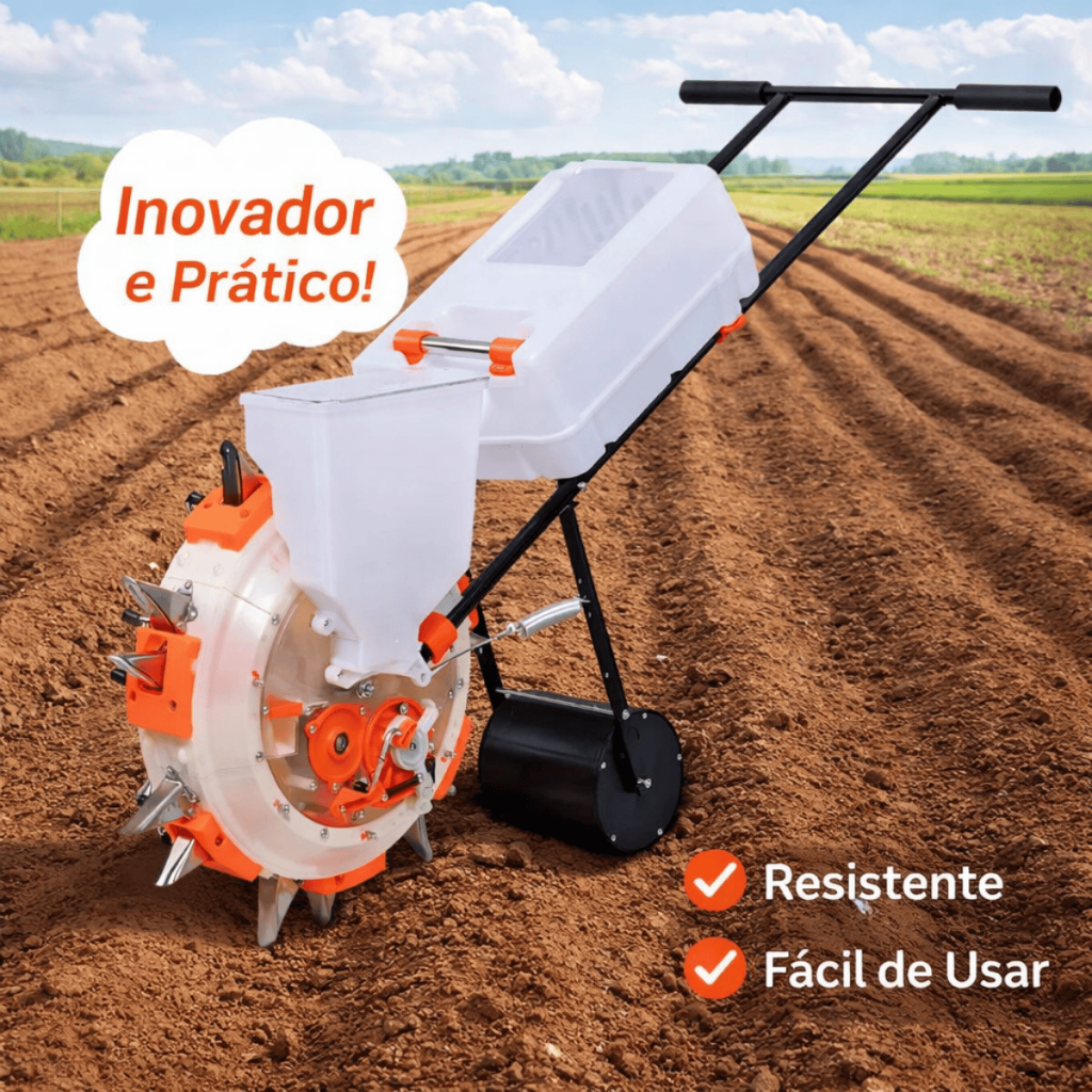 Plantadeira com Adubação Integrada Empurrar Profissional – Alta Produtividade Rural - Agro Prime