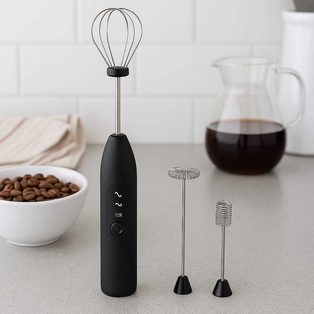 Batedor Misturador Mixer Elétrico para Bebidas Leite Café Clara de Ovos 2 EM 1