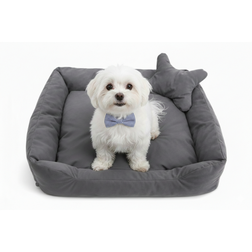Caminha Pet 70x60 Para Cachorro / Gato Muito Confortável De Plumante Excelente Qualidade Luxo Cinza
