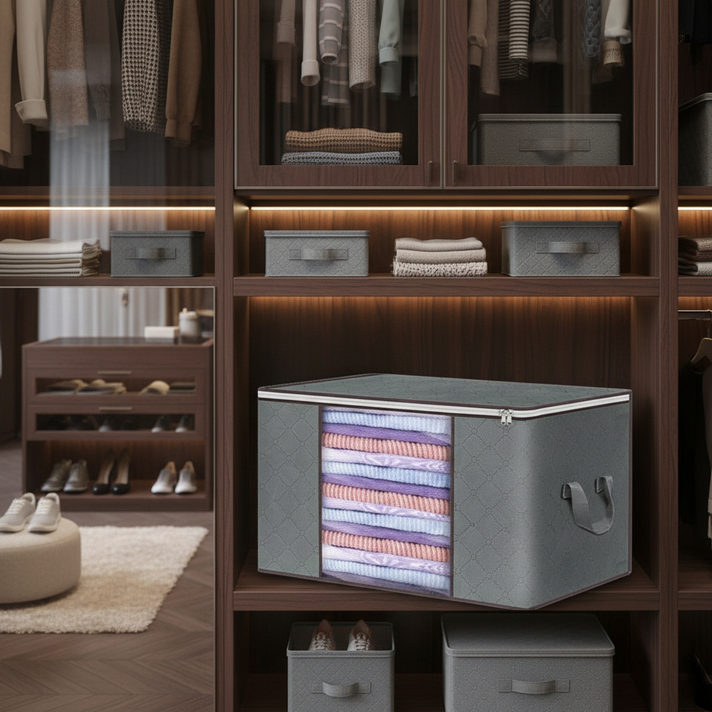 1-10pcs Caixa Saco Organizador Cobertor Casaco Guarda Roupa Ecológico Anti-Poeira Umidade Insetos em Oferta na Shopee