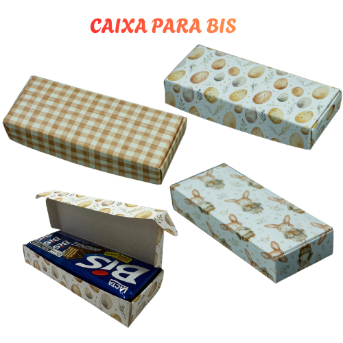 Caixa para BIS Páscoa Decorativa Cesta – Embalagem para Chocolate BIS Presente Lembrancinha Pascoal PCT/ C 10