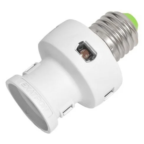 Fotosoquete Relé E27 EXATRON Aciona Lâmpadas Automaticamente com Funções Auto, Timer e Random em Oferta na Shopee