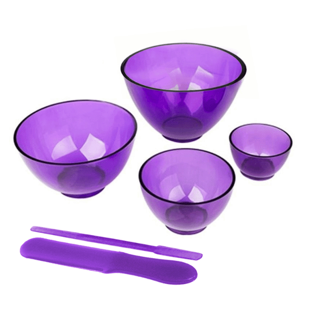 Kit 4 Cubetas Maleáveis PVC 2 Espátulas Cremes Ceras Tratamentos Estética Clínica - Nova Ogp