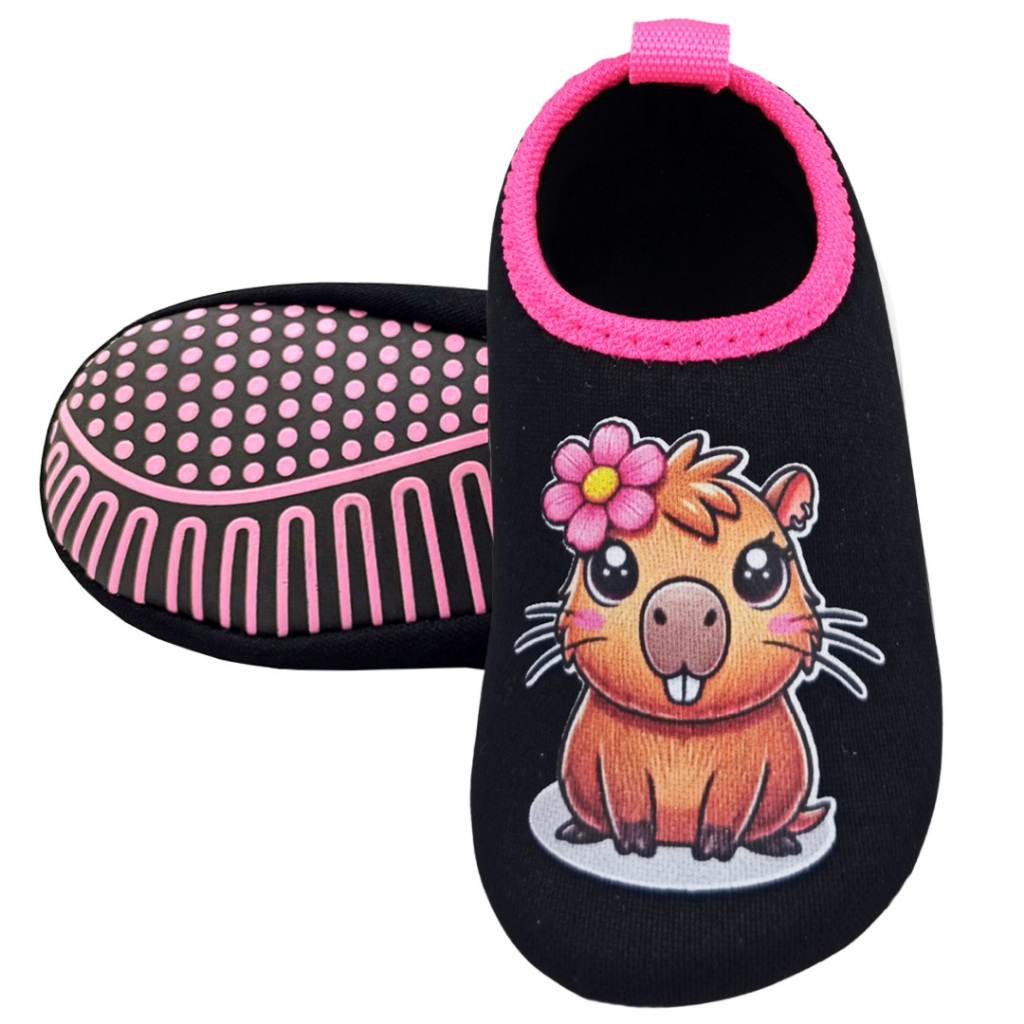 Sapatilha Infantil Menina Antiderrapante Capivara S-121