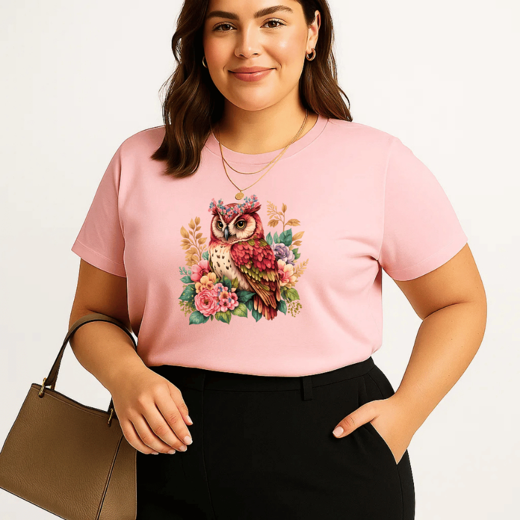 Camiseta Plus Size Feminina P Ao G5 Algodão 100% Estampada Borboletas Azul Básica Casual Academia Verão em Oferta na Shopee