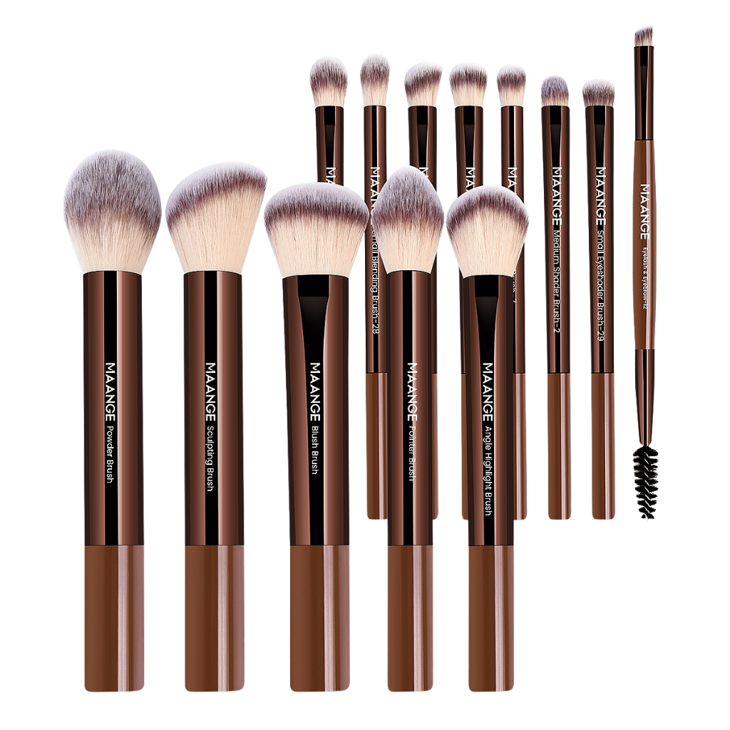 Kit Premium 13 Pincéis de Maquiagem Maange Profissional em Oferta na Shopee