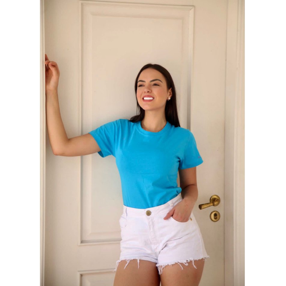 Kit 3 Camisetas Baby Look Camisa Feminina Lisa Atacado Baixo Preço