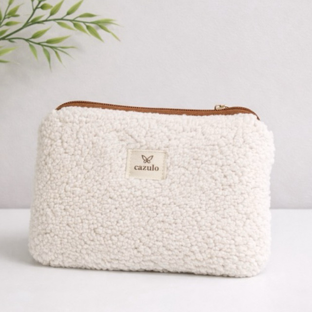 Necessaire Triangular organizadora de maquiagem Estampada Tecido Cosméticos Viagem