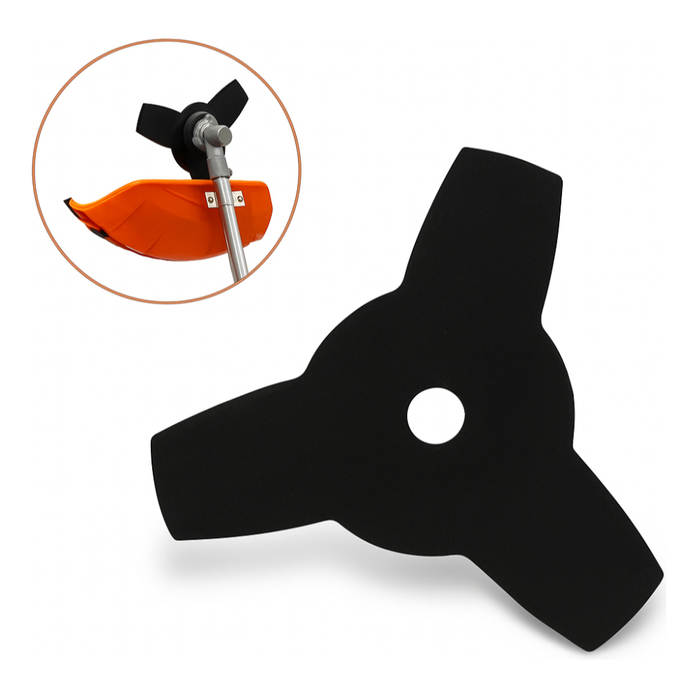 Lâmina Faca 3 Pts Roçadeira P/ Stihl Toyama Vulcan Nakashi Garthen Husqvarna e outras