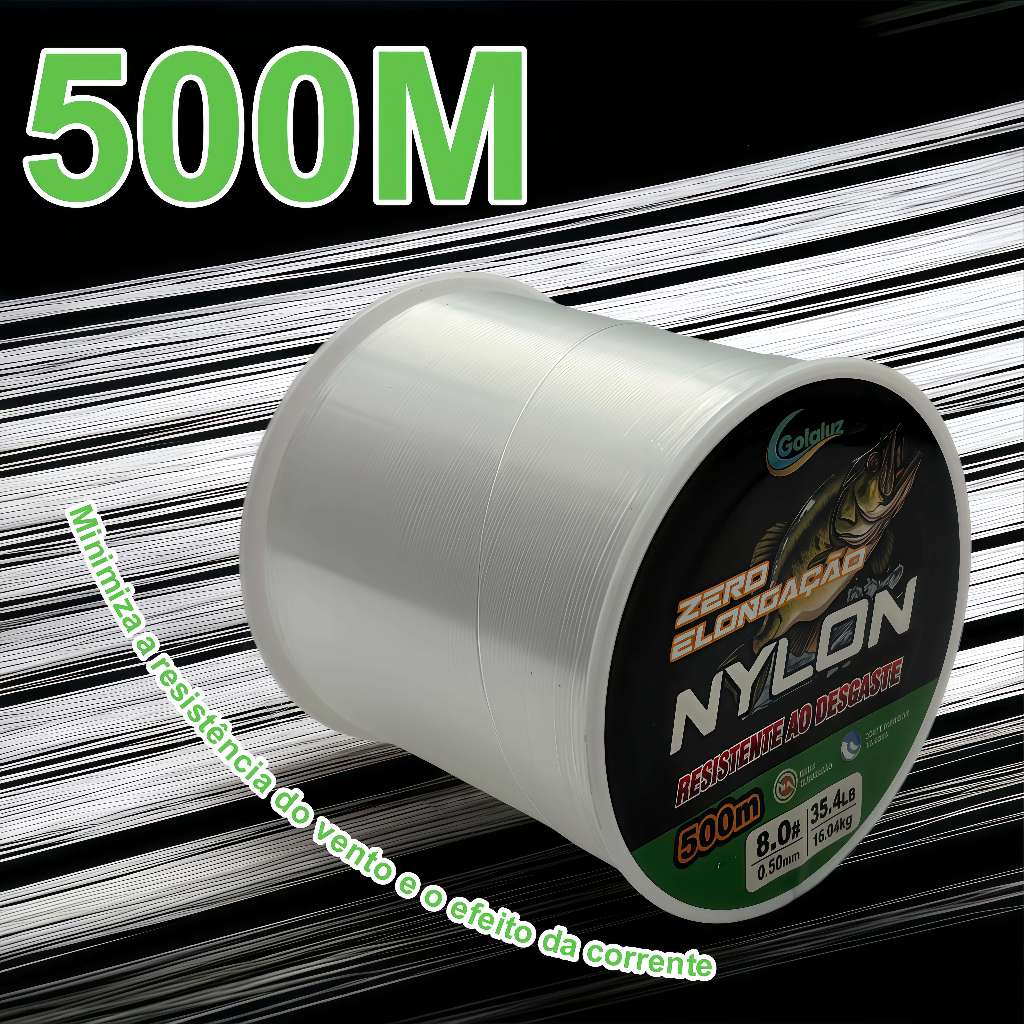 Golaluz Linha De Pesca Super Forte 500m Japão Em Durável Nylon Monofilamento 2-35LB