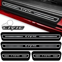 Kit 4 Adesivo Soleira Civic G9 Porta Protetor Chaveiro Autocolante