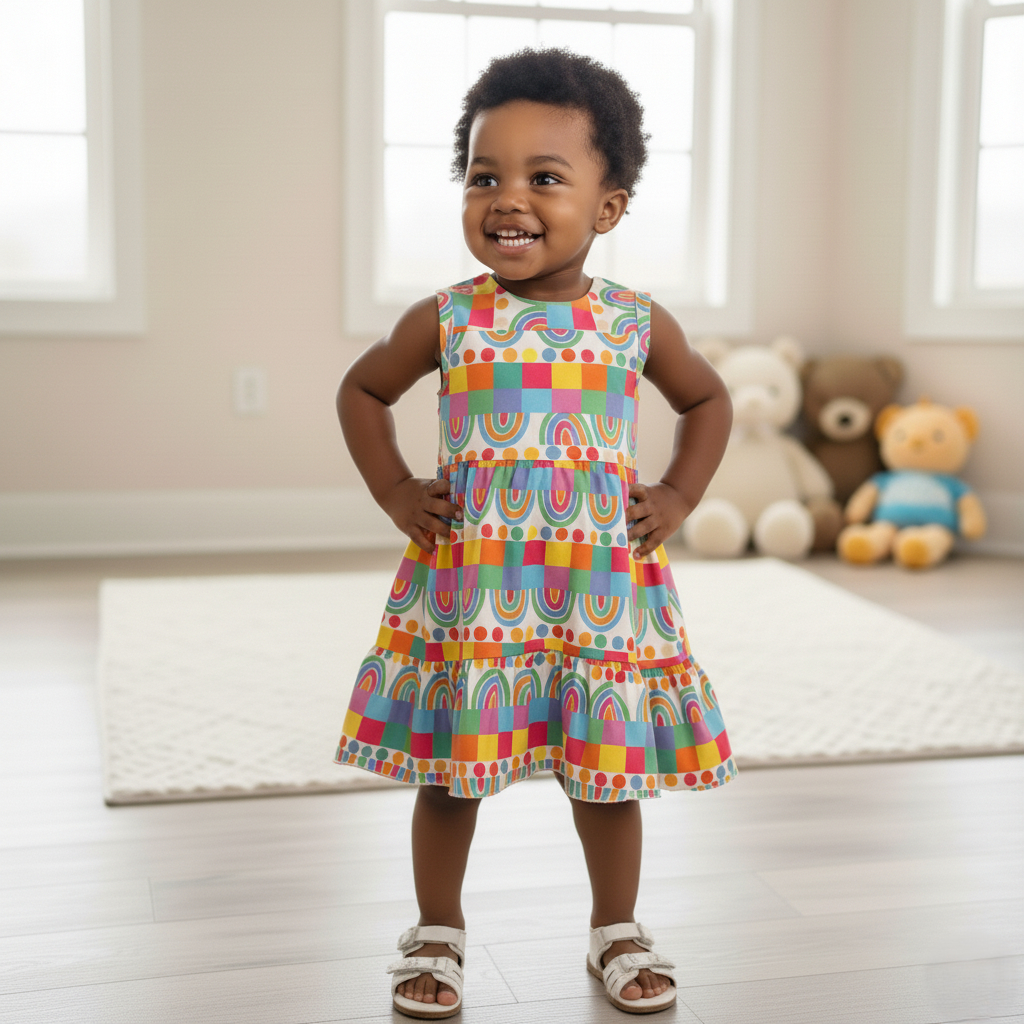 Vestido Infantil Feminino Regata Malha Estampada Fresca Macia para Dia a Dia Verão Modelos Variados