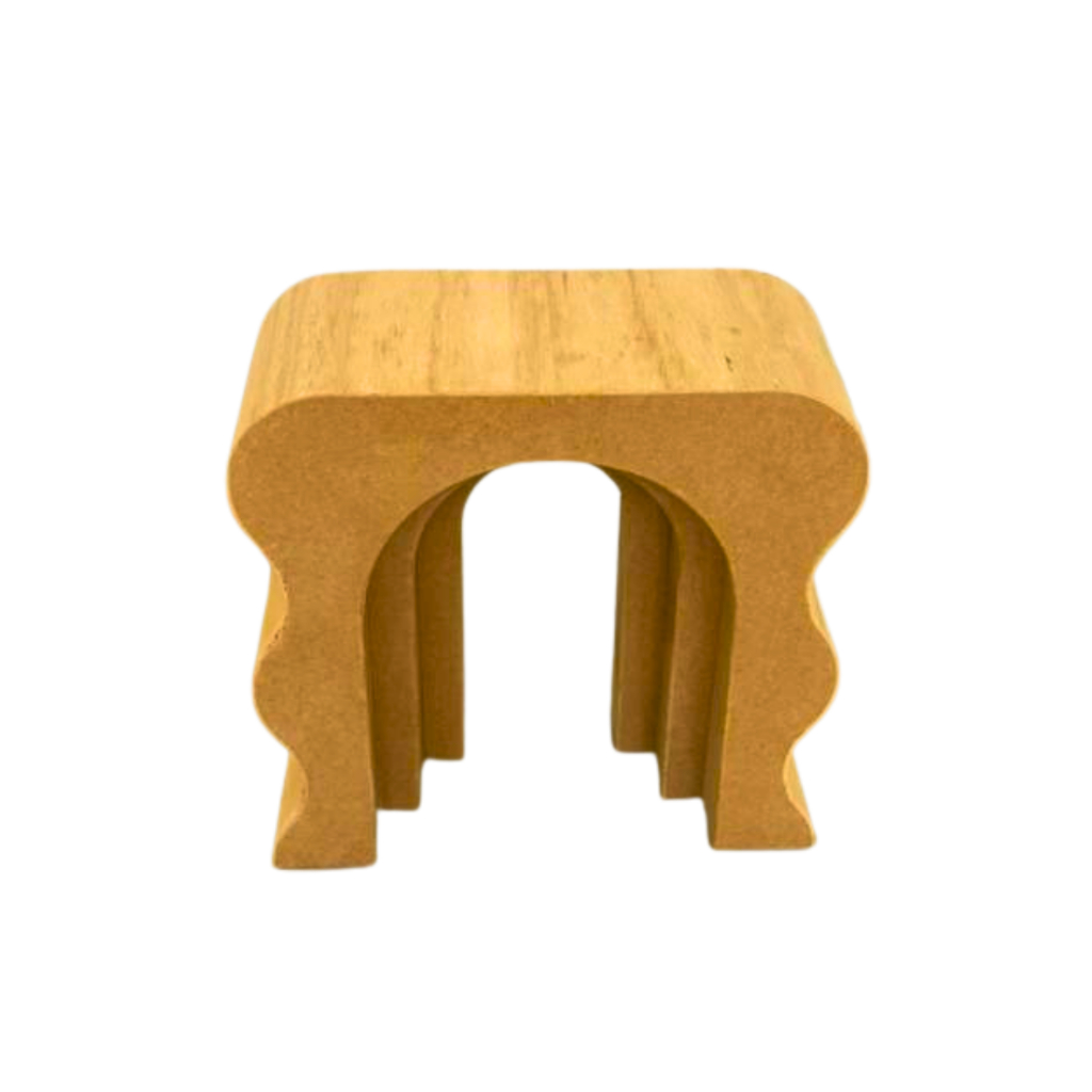 Mesa Cubo Clara P de Camadas 3D Organica  decoração de festas Mdf