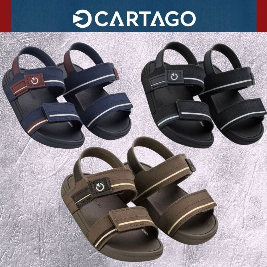 Sandalia Baby Cartago Dakar Calce Fácil Leve Confortável Lançamento Fechamento Em Velcro