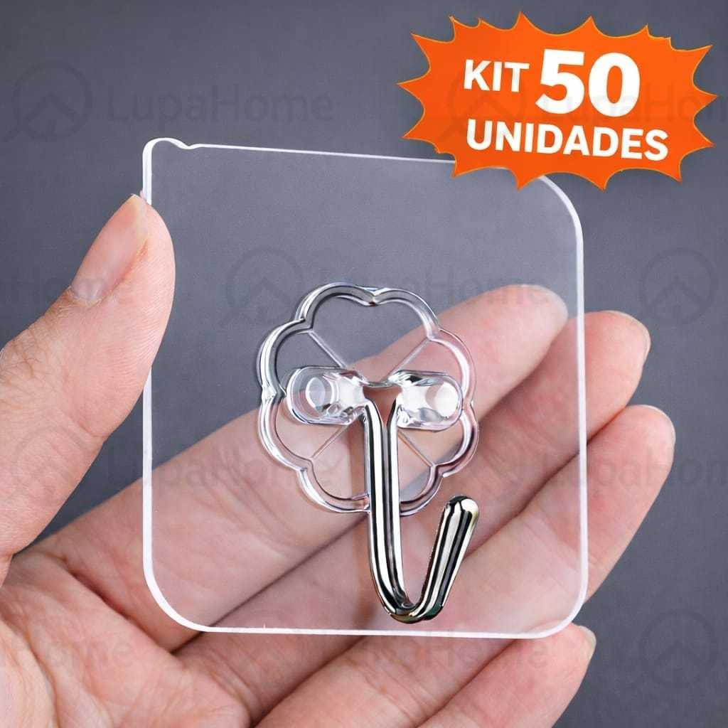 Gancho Adesivo multifuncional Parede Transparente autocolante Ultra Forte Cozinha Banheiro Casa Kit 10 20 30 40 50