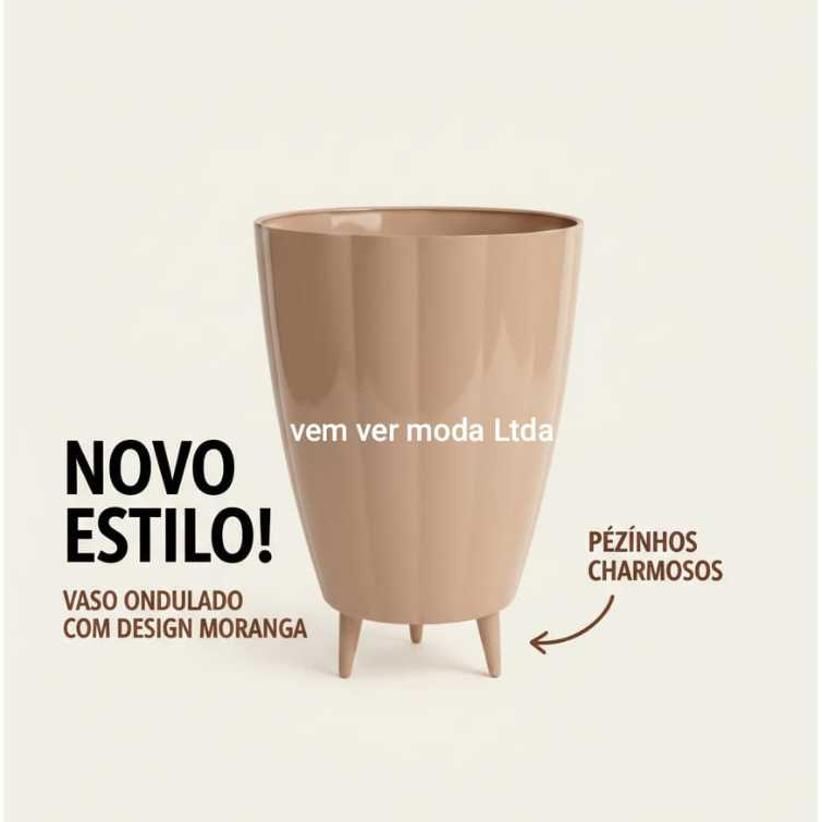 Vaso para Planta Coluna Estilo Moranga Com Pé Luxo Decorativo Moderno Jardim Sala Varanda