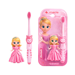 Escova Dental Infantil Boneca Princesa, Cerdas Ultra Macias, Cabo Ergonômico, Cabeça Pequena em Oferta na Shopee