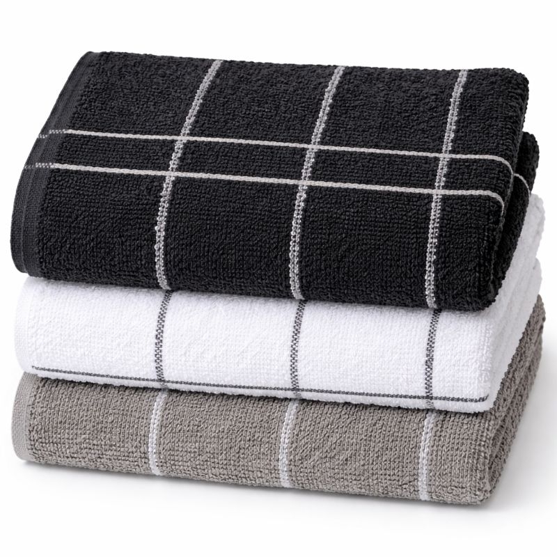 Kit 3 panos de Copa Atoalhados Xadrez 45x65cm 100% Algodão Panos de Prato em Oferta na Shopee