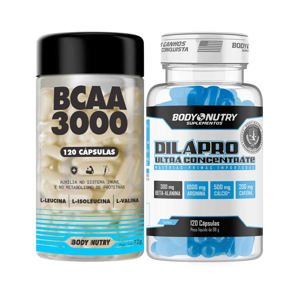 Kit 1x Bcaa 120 Cápsulas Body + 1x Dilapro 120c Body em Oferta na Shopee