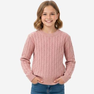 Sueter Blusa de tricô infantil feminina tranças kids teen inverno em Oferta na Shopee