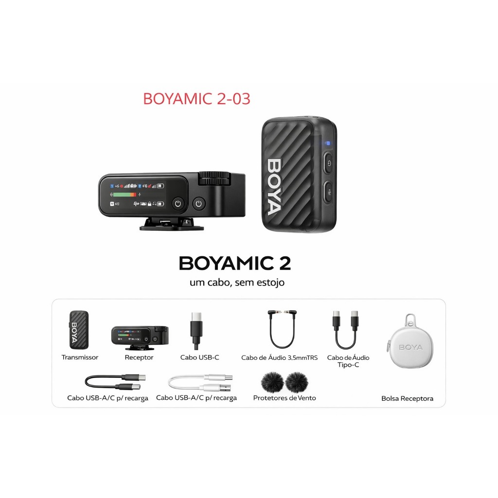 Microfone De Lapela Boya Boyamic 2-03