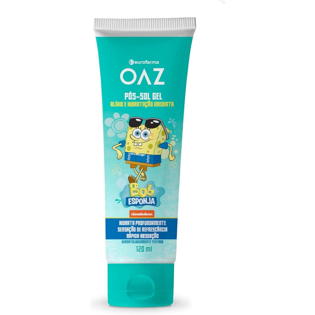 Pós sol Infantil Gel Hidratante Bob Esponja Oaz 120ml em Oferta na Shopee