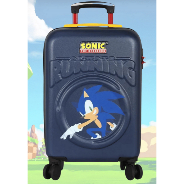 Mochilete Azul Sonic MF10542SO-AZ Luxcel Escolar Criança Infantil Viagem Presente Super-Herói
